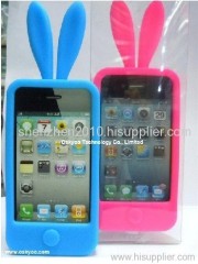 Rabbit Silicone iphone 4 4S iphone 5 cover Mobile Phone Case