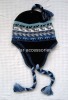 acrylic jacquard knitted earflap hat