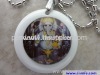 fashion coloured glaze necklace energy pendants