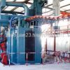 Q48 single route series hanger stepping type continous working overhead rail shot blasting machine