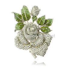 crystal pin brooch