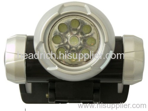 3AAA 9 LED Plastic Headlamp with strap