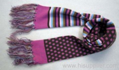 acrylic jacquard knitted scarf