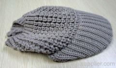 acrylic knitted hat with shade