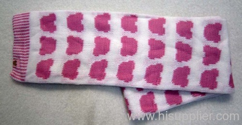 acrylic jacquard knitted scarf