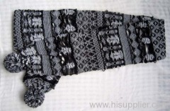 acrylic knitted scarf