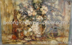 flower oil painting wall decoration