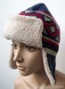 acrylic jacquard trapper hat