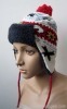 acrylic jacquard knitted trapper hat
