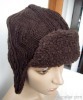 wool jacquard knitted trapper hat