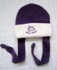 acrylic embroidered knitted kids hat