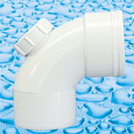 UPVC fittings for Drainage 88°Sweep Bend M/F With I/O