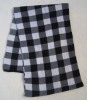 acrylic checked knitted scarf