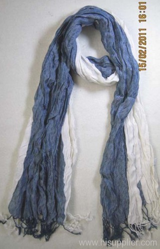 cotton rumpled woven scarf