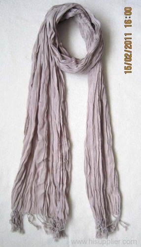 cotton rumpled woven scarf