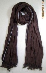 cotton rumpled woven scarf