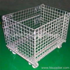 wire container/storage basket/wire mesh container/ foldable mesh box pallet/ mesh container /mesh box