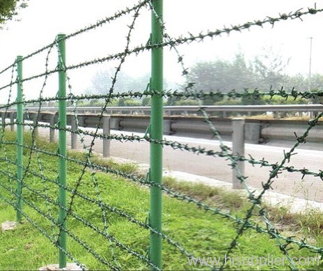 highway barbed wire fence