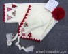 acrylic embroidered knitted set