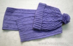 acrylic jacquard knitted set