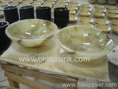 Green Onyx Round Sink