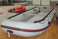 Aluminum floor sports boat