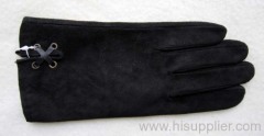 pig sueded gloves with crosswire