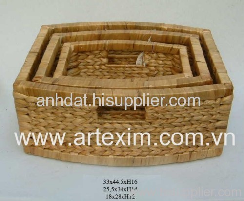 Water Hyacinth basket, bamboo basket, willow basket, wicker basket