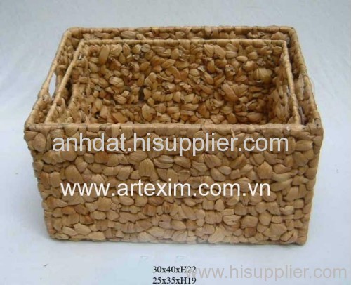 Water Hyacinth basket, bamboo basket, willow basket, wicker basket