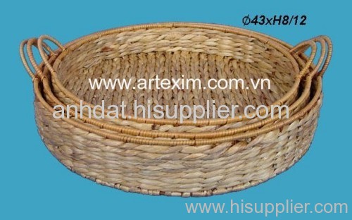 Water Hyacinth plate, bamboo plate, willow plate,