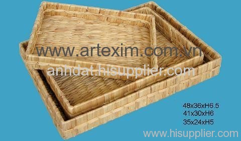 Water Hyacinth plate, bamboo plate, willow plate,