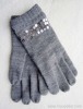acrylic knitted gloves with sequins