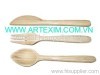 Rolling bamboo Fork & Spoon, Lacquer bamboo Fork & Spoon, Coiled bamboo Fork & Spoon, Stunning bamboo Fork & Spoon.