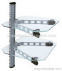 2 Shelf Clear Glass DVD Player Bracket