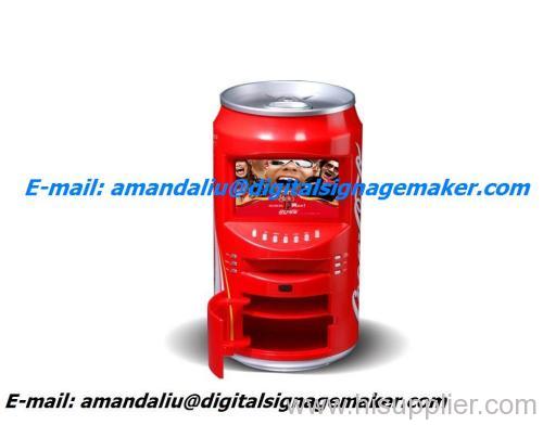 7'' Cola Beer Pop Can LCD Advertising Player Digital Signage POS Kiosk