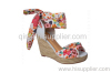 SWEET PRINTCLOTH WEDGE SANDAL