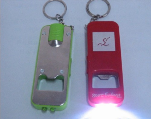 Open bottle keychain light