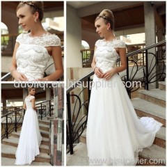white elegant bride dress