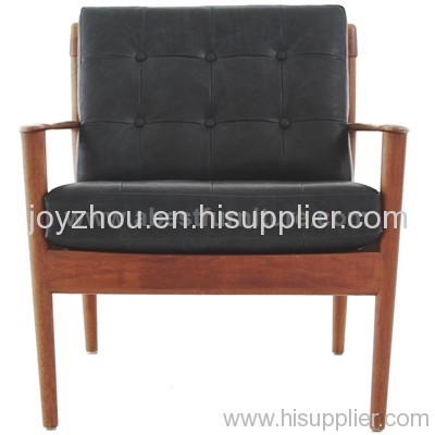 Grete Jalk Danish leather armchair