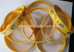 100% silicone bracelet whit peintde logo