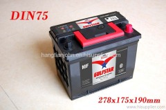 Top quality DIN standard auto battery