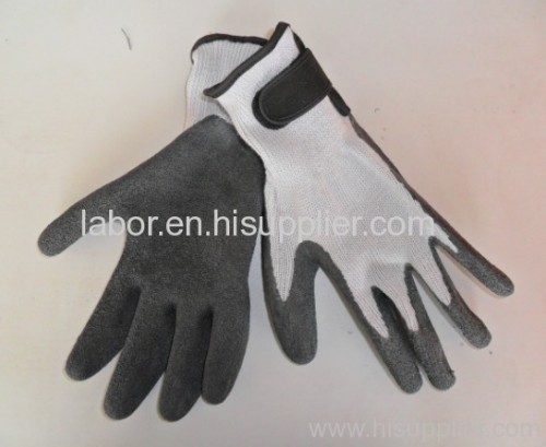 Latex coated gloves with crinkle finish La5010B.A