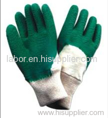 Latex coated gloves with crinkle finish LA501B