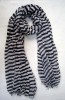 viscose stripe woven scarf
