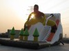 snow man inflatable slide