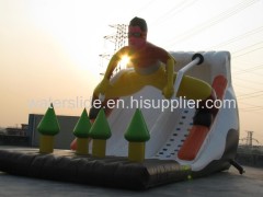 snow man inflatable slide
