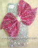 red ribbon swarovski crystal iphone 4 cover