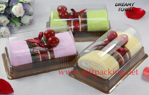 Cherry Steamed Bread Roll Towel Cake