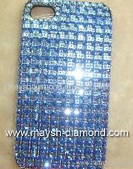 classic swarovski crystal iphone 4 cover-blue