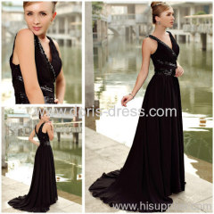 classic black evening dress